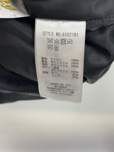 商品画像：ダウンベスト/XL/ナイロン/BLK/6102181 5