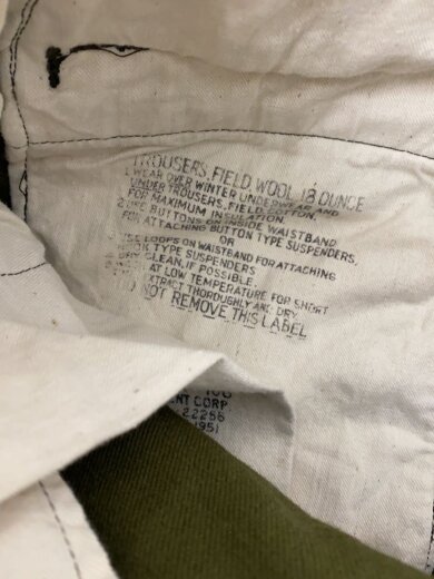 商品画像：カーゴパンツ/S/ウール/GRN/無地/TROUSERS FIELD/55-T-35650-75 5