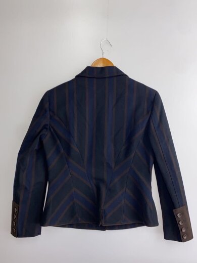 商品画像：テーラードジャケット/38/コットン/NVY/ストライプ 2