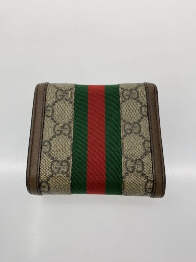 商品画像：GG/シェリーライン/2つ折り財布/レザー/BEG/総柄/レディース/角スレ/使用感有 2