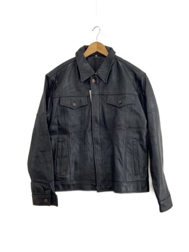 商品画像：4TH型レザージャケット・ブルゾン/44/レザー/BLK/無地 1