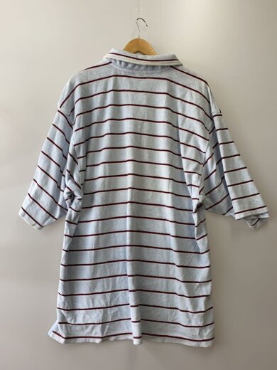 商品画像：シミ汚れ有り/テリー素材/ポロシャツ/XL/コットン/BLU/ボーダー// 2