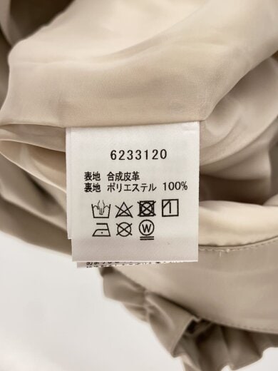 商品画像：ベスト/36/フェイクレザー/BEG/無地/6233120/エコレザーフーディージレ// 4