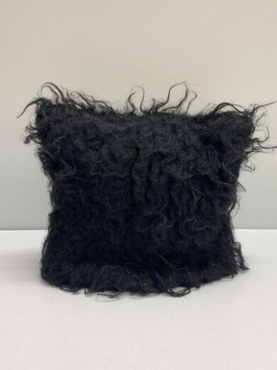 商品画像：シャギー/猫耳/ニットキャップ/ポリエステル/BLK/無地/メンズ/2224-022 1