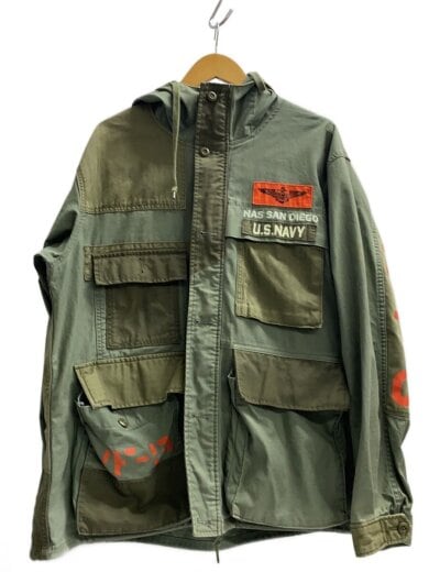 商品画像：ミリタリージャケット/2L/コットン/カーキ/6102182 1