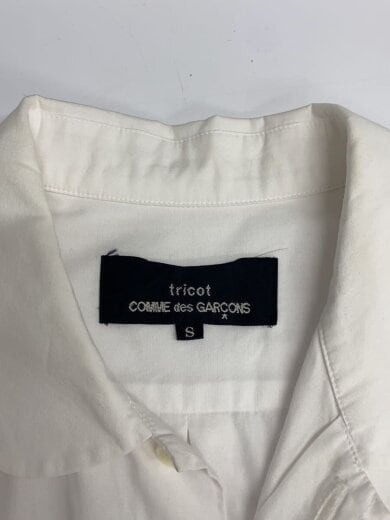 商品画像：長袖ブラウス/S/コットン/ホワイト/無地/TD-B032 3