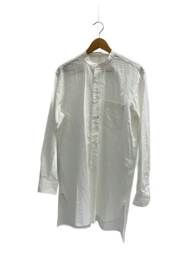 商品画像：バンドカラーシャツ/長袖シャツ/2/コットン/ホワイト/T01-02002 1