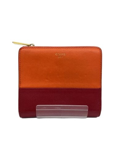 商品画像：2つ折り財布/レザー/オレンジ/レディース 1