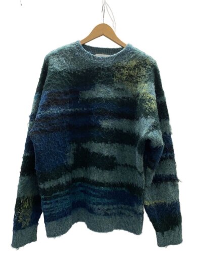 商品画像：ニット・セーター/XL/ポリエステル/モヘヤ混/ブルー/総柄/8313-699-0225 1