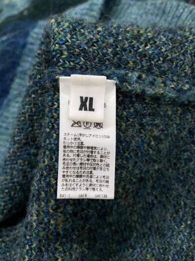 商品画像：ニット・セーター/XL/ポリエステル/モヘヤ混/ブルー/総柄/8313-699-0225 4