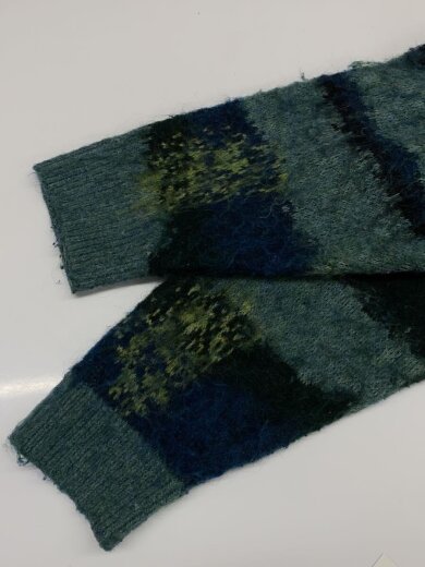 商品画像：ニット・セーター/XL/ポリエステル/モヘヤ混/ブルー/総柄/8313-699-0225 6