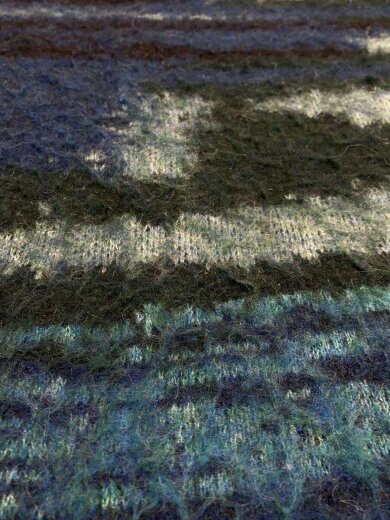 商品画像：ニット・セーター/XL/ポリエステル/モヘヤ混/ブルー/総柄/8313-699-0225 8