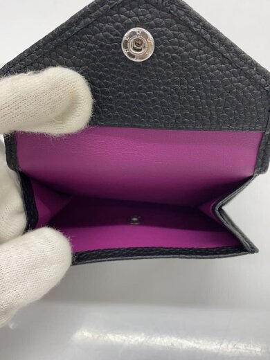 商品画像：3つ折り財布/--/ブラック/無地/レディース 5