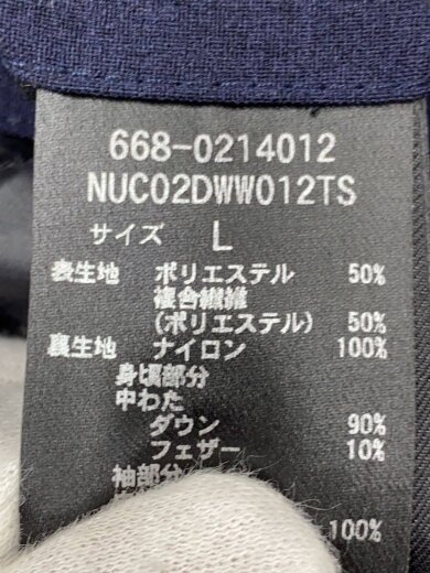 商品画像：ダウンコート/L/ポリエステル/ネイビー/NUC02DWW012TS 4