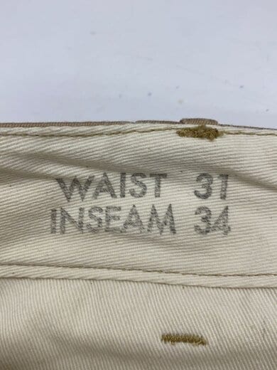 商品画像：EARLY MILITARY CHINOS 1942MODEL/31/コットン/ベージュ/汚れ有/M43036 4