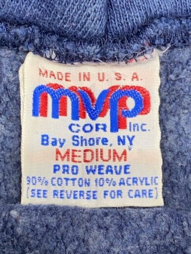 商品画像：MVP/PRO WEAVE/MADE IN USA/パーカー/M/コットン/ネイビー/使用感有 3