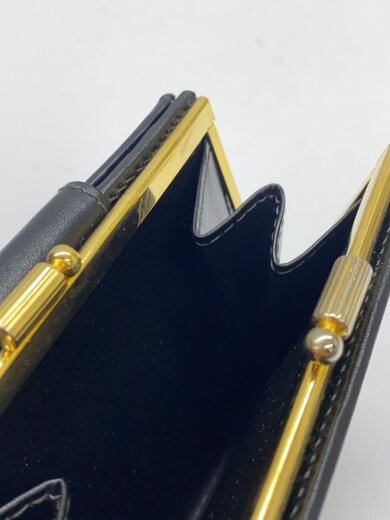 商品画像：2つ折り財布/レザー/ブラック/レディース// 5