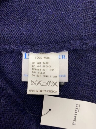 商品画像：ガンジーセーター/38/ウール/ネイビー/MADE IN U.K.// 4