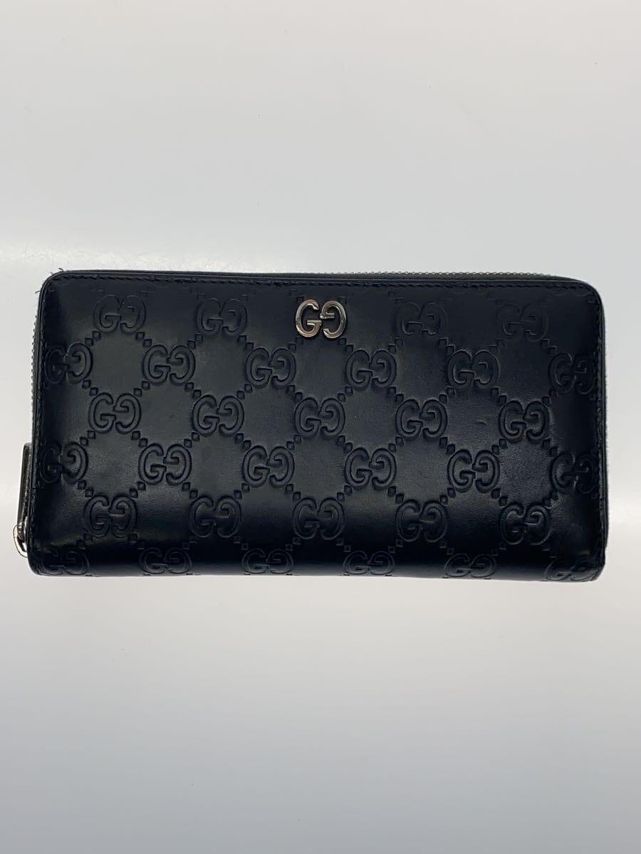 GUCCI / 長財布_インターロッキングG/レザー/BLK/総柄/レディース