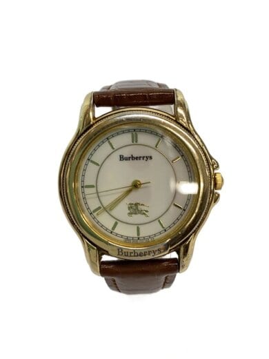 画像：BURBERRYSクォーツ腕時計/アナログ/レザー/WHT/BRW/5530-F523041