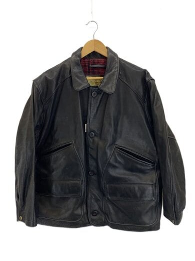 商品画像：レザージャケット・ブルゾン/--/レザー/BLK/無地 1