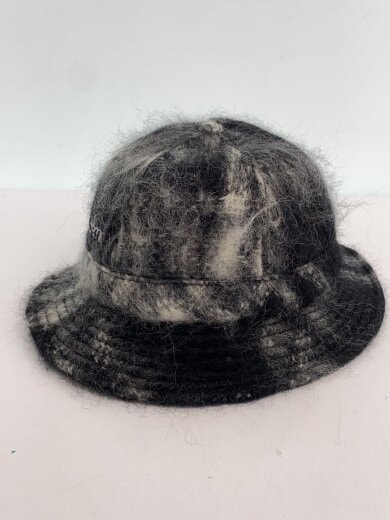 商品画像：25SS/Mohaid Plaid Bell Hat/ハット/モヘア/BLK/メンズ 2