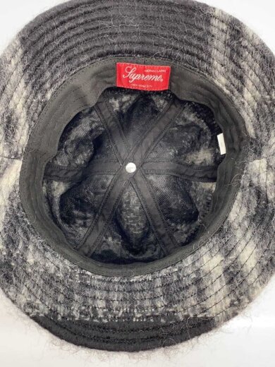 商品画像：25SS/Mohaid Plaid Bell Hat/ハット/モヘア/BLK/メンズ 4