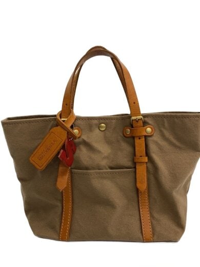 商品画像：ハンドバッグ/キャンバス/KHK/無地 1