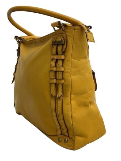 商品画像：ハンドバッグ/レザー/YLW/無地 2