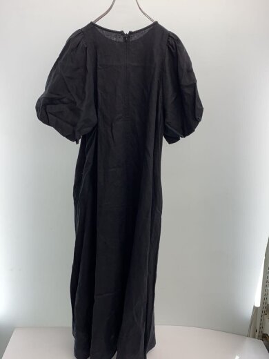 商品画像：半袖ワンピース/--/リネン/BLK/無地/23-040-400-7031-1-0 2