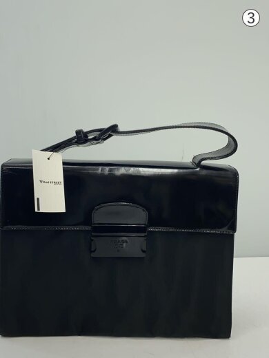 商品画像：ハンドバッグ/ナイロン/BLK/型崩れ・シワ有 9