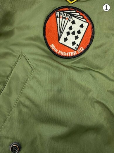 商品画像：フライトジャケット/S/ナイロン/KHK/20201-003/シミ有 6