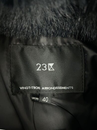 商品画像：24AW/ECOPEL/エコファーコンビ ダウンコート/40/フェイクファー/BLK 3