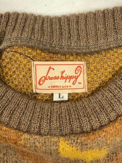 商品画像：DH-PAISLEY MOHAIR KNIT/ニット・セーター(厚手)/L/ナイロン/モヘア混/ブラウン 3