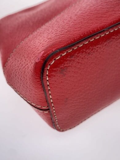 商品画像：角スレ有/ショルダーバッグ/レザー/RED 8