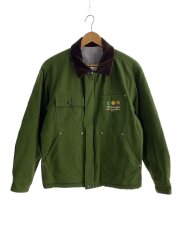 22AW/REVERSIBLE WORK JACKET/S/コットン/GRN/101223021007