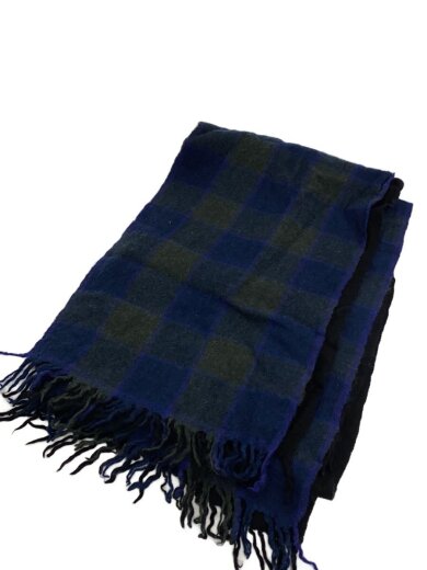商品画像：マフラー/ウール/BLU/チェック/メンズ/YV-L03-192 1