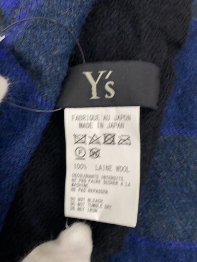 商品画像：マフラー/ウール/BLU/チェック/メンズ/YV-L03-192 2