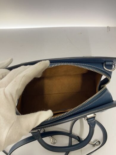 画像：COACHグレースキャリーオール/スウェード切替/2WAY/ショルダーバッグ/レザー/NVY6