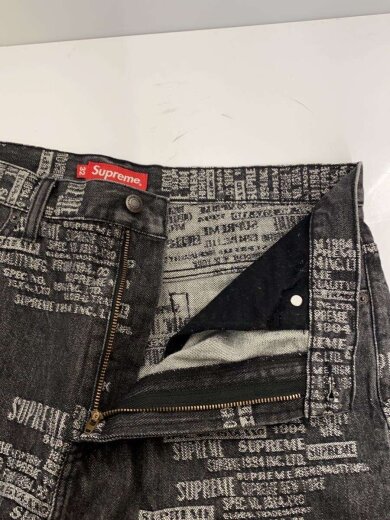 商品画像：23SS/Trademark jacquard Baggy jean/32/コットン/BLK/総柄 3