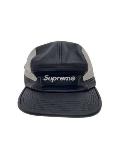 商品画像：キャップ/--/レザー/BLK/メンズ/2-TONE Leather Camp Cap// 1