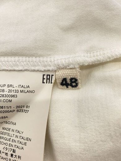 商品画像：21SS/アーチロゴプリント クルーネック/シミ汚れ有/48/コットン/WHT/HUMU0200AP// 4