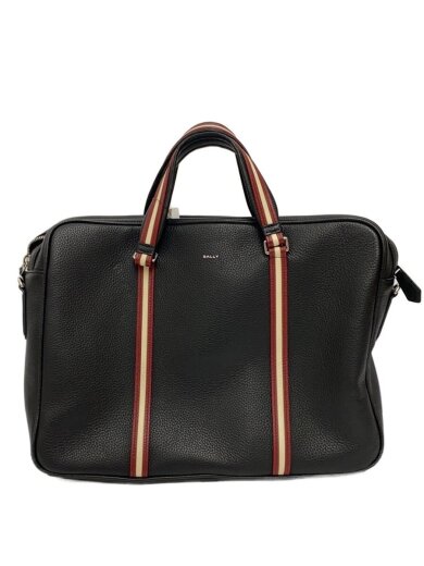 商品画像：Code ブリーフケース/角擦れ有/ショルダーベルト欠品/レザー/BLK/MAB01L 1