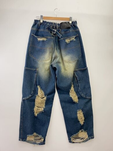 商品画像：Damaged overdyed loose denim pants/M/コットン/IDG/BS0059 2