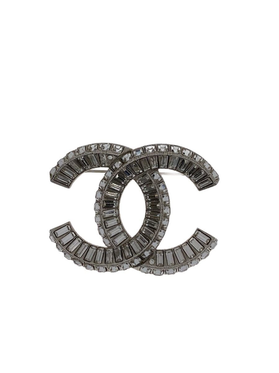 CHANEL / アクセサリー/--/ラインストーン/SLV/レディース/A63085