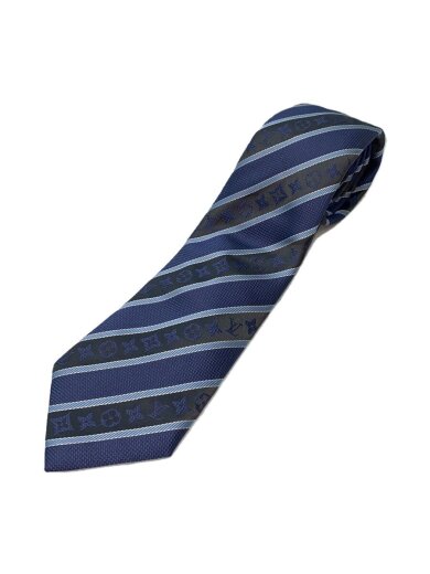 画像：LOUIS VUITTONモノグラム/ネクタイ/シルク/BLU/レジメンタルストライプ/メンズ1