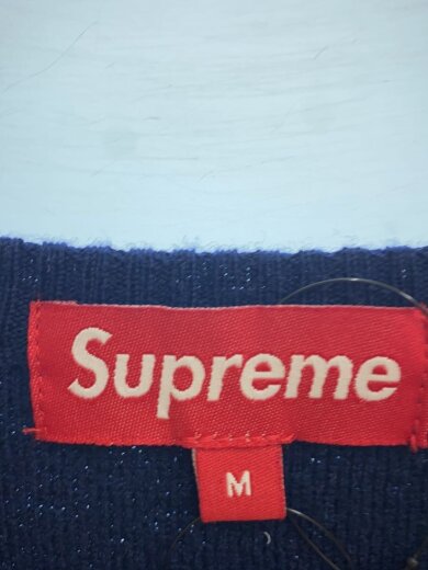 画像：Supreme12FW/ニットベスト(薄手)/M/ウール/NVY/ボーダー3