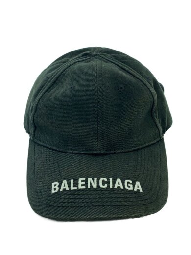 商品画像：6パネル/ロゴエンブロイダリー/デニムキャップ/L/コットン/BLK/メンズ 1