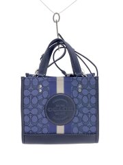 デンプシートート/トートバッグ/キャンバス/BLU/総柄/2WAY/C8417