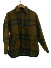 60s/シャツジャケット/ジャケット/M/ウール/KHK/チェック